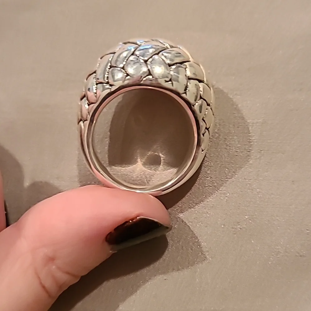 Sterling silver dome weave ring - Picture 5 of 7